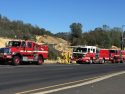 Fire on Highway 108 on ramp and Mono Way intersection