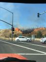 Fire on Highway 108 on ramp and Mono Way intersection