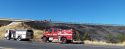 Fire on Highway 108 on ramp and Mono Way intersection