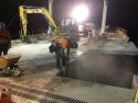 Work on the James E. Roberts Bridge