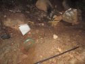 Garbage left at the scene