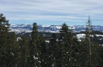Snow on Sierra Nevada Mountains from Bear Valley