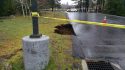 Sinkhole at Meadowmont Shopping Center in Arnold