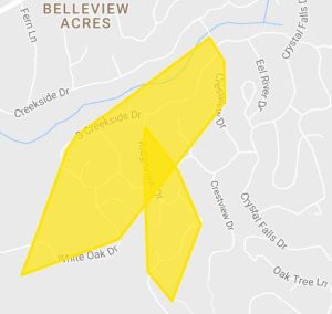 Power outage White Oak Estate near Mono Vista