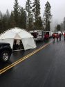 Rescue crews command post