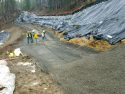 Road crews work on Big Oak Flat Road