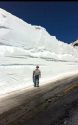 Caltrans, CHP demonstrate size of some snow drifts as pass clearing continues into Memorial Day Weekend 2017
