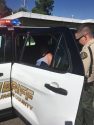 Christopher Phillips being arrest at scene