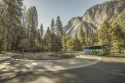 YARTS bus tests out new roundabout in newly improved Yosemite Village Parking area, opening Memorial Day Weekend 2017