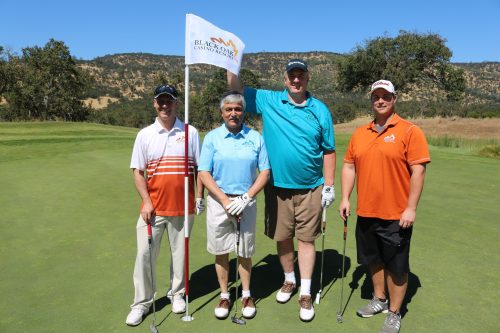 SRMC Golf Classic: Black Oak Casino Resort’s Aaron Moss, Ron Patel, Ed Wickman and BJ Nelson at the Medical Center’s Golf Classic.