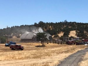Horseshoe Fire, a structure blaze on Stagecoach Road, Copperopolis, July 11, 2017