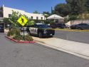 Tuolumne County Sheriff's deputies blocked off parking lot adjacent to National Hotel in Jamestown, on Aug 7,2017, the scene of an apparent suicide