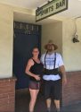 Winters Tavern owners Corinne Robinson and CJ Valenti in front of Europa Grill