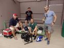 ESPN E60 crew with producer Brian Rivera, at right, on location at the Calaveras County Fair and Jumping Frog Jubilee, May 2017