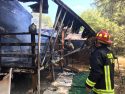 Mobile home fire in Columbia