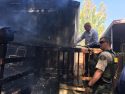 Mobile home fire in Columbia