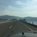 Smoky skies over New Melones in Calaveras County