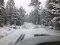 Camp Connell Maintenance Supervisor Mike Johnson's windshield view at the Lake Alpine gate on Saturday, November 4, 2017