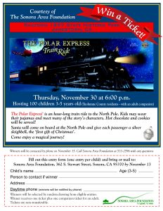 Sonora Area Foundation Requests Polar Express Train Ride Applicants