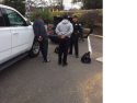 Supsects being arrested at the scene