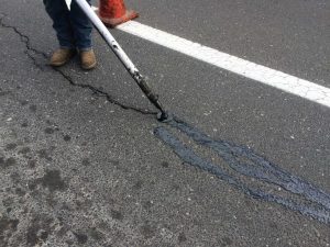 Crack Sealing On Tuolumne Road
