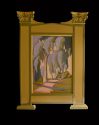 Jack Cassinetto plein air work paired within one of his handcrafted embellished frames