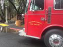 Fire trucks outside the Heros & Helmets dinner