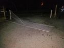 Damaged fence