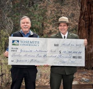 Yosemite Conservancy Frank Dean and Yosemite Superintendent Michael Reynolds