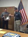 Deputy Rob Lyons recognized by Sheriff Mele Upon retirement in 2016