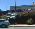 Vehicle jumps the curb at Adventists Health Sonora on Greenley Road