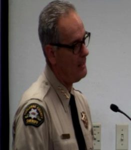 Sheriff Mele at TC Board of Supervisors meeting recognizind his 30years of service