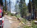 Vegetation and structure Fire Mariposa Dr. in Cold Springs