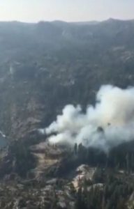 Donnell Fire at 6pm Aug 2nd from Donnell Vista