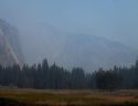 Ferguson Fire Smoke at Half Dome Aug-9-2018