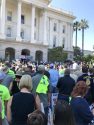 Protesters on State Capitol Steps in Sacramento at Water Rally Aug 20 2018