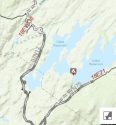 Stanislaus National Forest Map Detail of 7N17 Slick Rock Trail which runs between Utica Reservoir and Lake Alpine