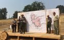 Yosemite National Park PIO Scott Gediman with Incident Management Team speaking in Ahwahne Aug 7 2018