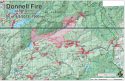 Donnell fire map