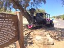 Northern Mariposa County History Center's Whistling Billy hit and derailed in accident Sept 10 2018