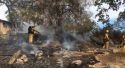 Vegetation fire behind a Soulsbyville home