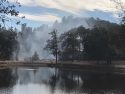Vegetation fire behind a Soulsbyville home