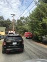 Vegetation fire behind a Soulsbyville home