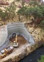 Construction of new water tunnel near Knights Ferry