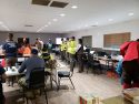 Search teams at the command post