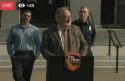 Keith Gilless chair of the state board of forestry and fire protection at CAL Fire press conference in Sacramento