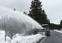 Clearing Snow On Highway 108 Sonora Pass