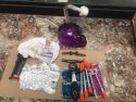 Drug paraphernalia and pepper spray seized