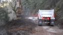 Clearing rock slide on HWY 26 east of Glencoe