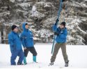 DWR officials measuring the third snowpack at Phillip Station